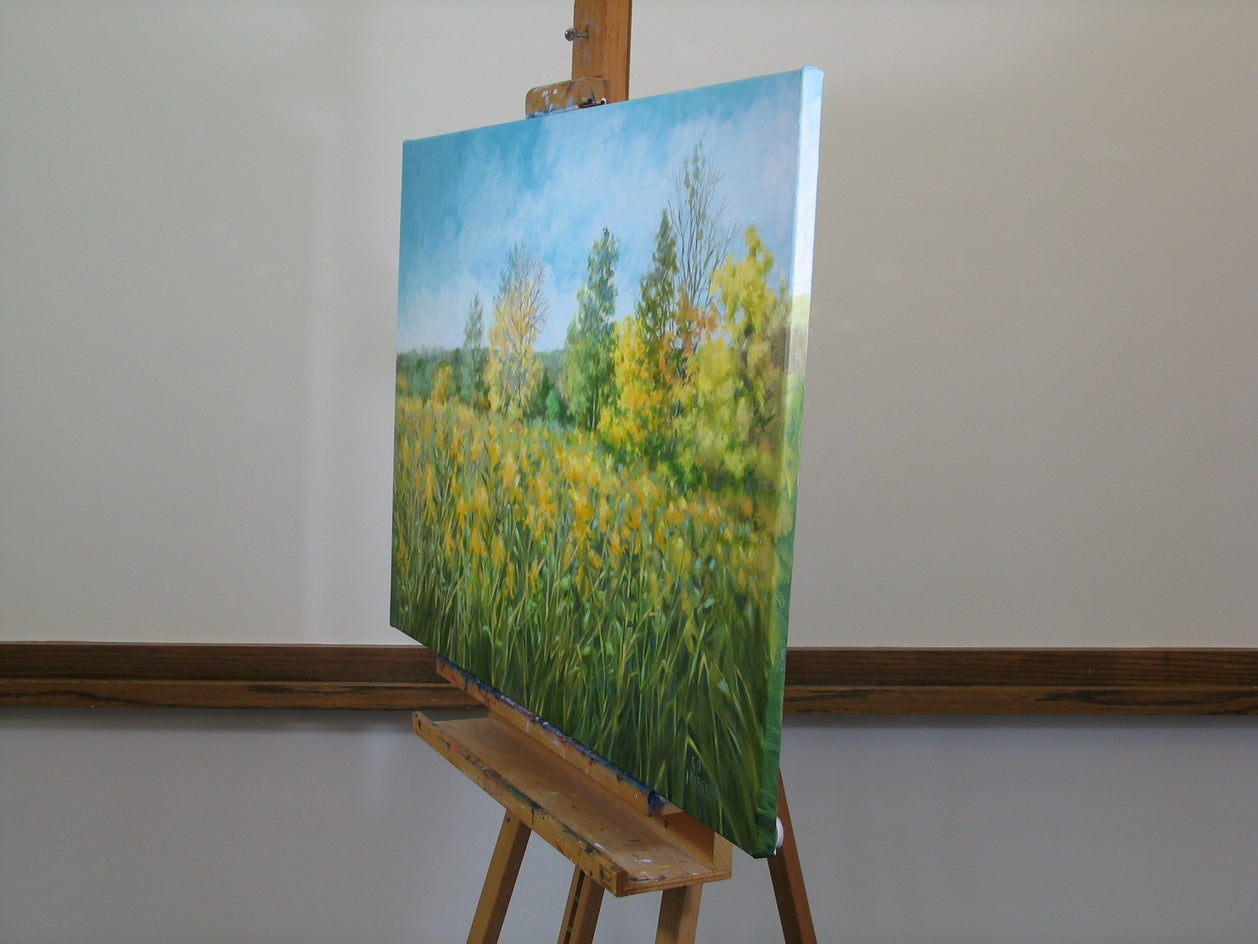 Goldenrod Morning by Suzanne Massion |  Side View of Artwork