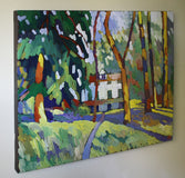 Original art for sale at UGallery.com | Sylvan Scene by Robert Hofherr | $875 | acrylic painting | 22' h x 28' w | thumbnail 2