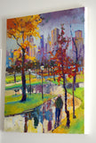 Original art for sale at UGallery.com | Rainy Day in New York, Central Park by Suren Nersisyan | $1,575 | oil painting | 30' h x 24' w | thumbnail 3