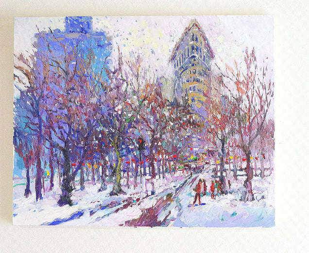 Winter (New York, Flatiron Building) by Suren Nersisyan |  Side View of Artwork