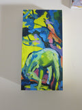 Original art for sale at UGallery.com | Horse Study / Influenced by Gauguin by Colette Wirz Nauke | $250 | acrylic painting | 12' h x 6' w | thumbnail 2