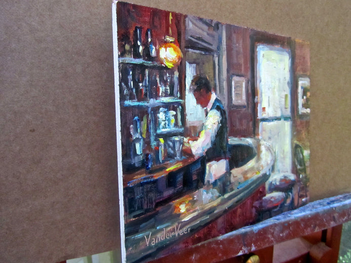 A New Day by Faye Vander Veer |  Side View of Artwork