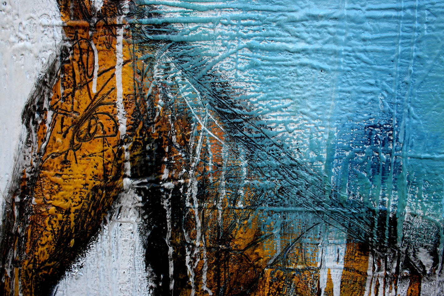 A Horse With Drips 3 by Scott Dykema |  Side View of Artwork