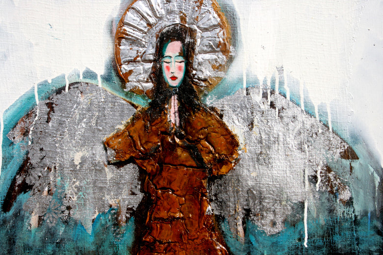 A Set of Silver Wings and a Silver Halo by Scott Dykema |  Context View of Artwork