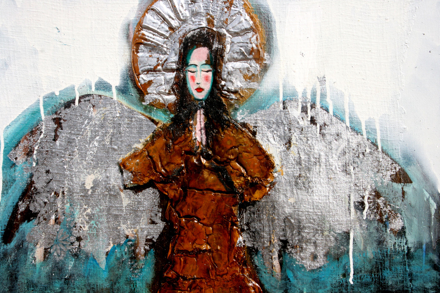 A Set of Silver Wings and a Silver Halo by Scott Dykema |  Context View of Artwork