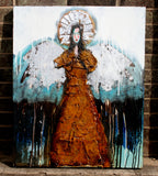 Original art for sale at UGallery.com | A Set of Silver Wings and a Silver Halo by Scott Dykema | $925 | mixed media artwork | 30' h x 24.5' w | thumbnail 4