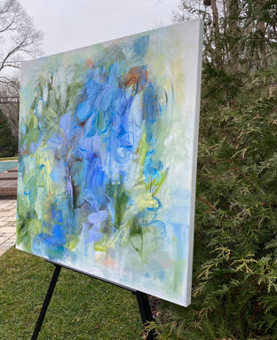 Blue Hydrangea Echos by Alix Palo |  Side View of Artwork 