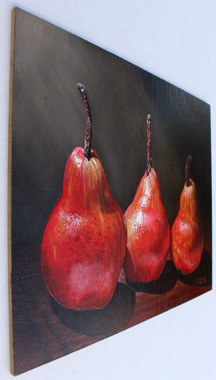 Red Pears by Art Tatin |  Side View of Artwork 