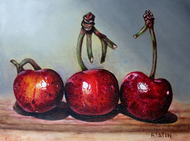 oil painting by Art Tatin titled White Cherries