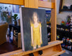 Original art for sale at UGallery.com | Moments Apart by Kristen Brown | $575 | oil painting | 12' h x 9' w | thumbnail 2