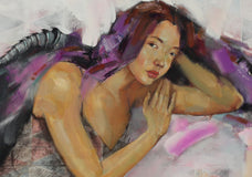 Original art for sale at UGallery.com | Inside Out /Purple/ by Mika Burt | $4,350 | oil painting | 39.27' h x 39.27' w | thumbnail 4