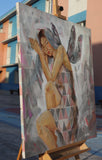 Original art for sale at UGallery.com | Inside Out /Grey/ by Mika Burt | $4,350 | oil painting | 39.27' h x 39.27' w | thumbnail 2