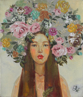 Original art for sale at UGallery.com | The Earth 2 by Mika Burt | $1,050 | oil painting | 13.78' h x 11.81' w