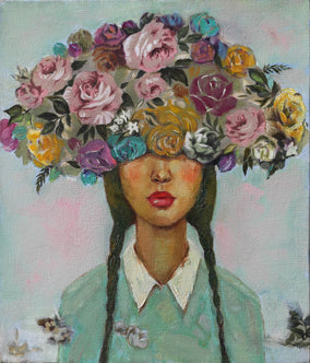 Original art for sale at UGallery.com | The Earth by Mika Burt | $1,050 | oil painting | 13.78' h x 11.81' w