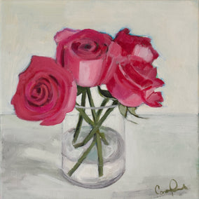 acrylic painting by Carey Parks titled Four Roses