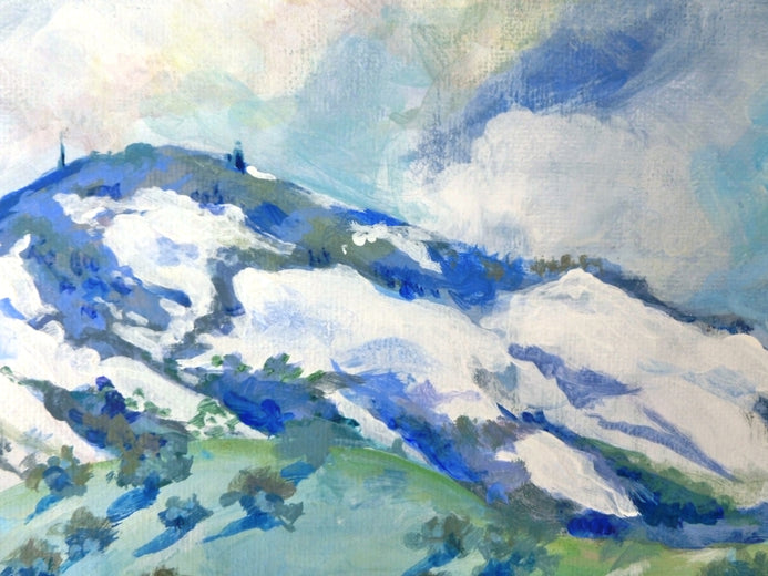 Snow Kissed Mt. Diablo by Catherine McCargar |   Closeup View of Artwork