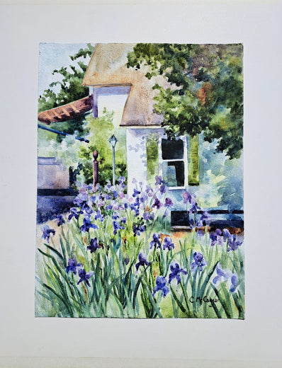 French Laundry Irises by Catherine McCargar |  Context View of Artwork