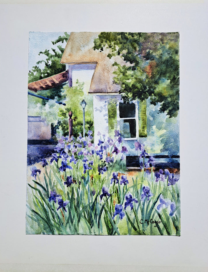 French Laundry Irises by Catherine McCargar |  Context View of Artwork