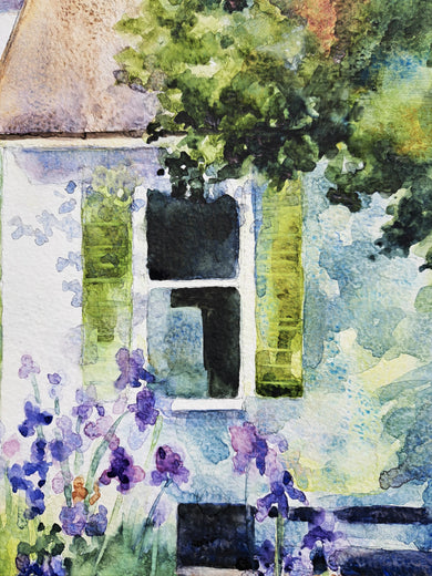 French Laundry Irises by Catherine McCargar |   Closeup View of Artwork