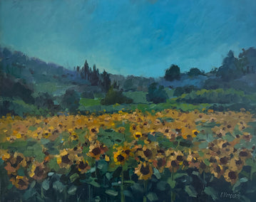 oil painting by Claudia Verciani titled Fields of Sunshine