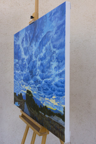 The Blue Hour by Crystal DiPietro |  Side View of Artwork 