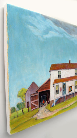 Amish Farmhouse by Doug Cosbie |  Side View of Artwork 