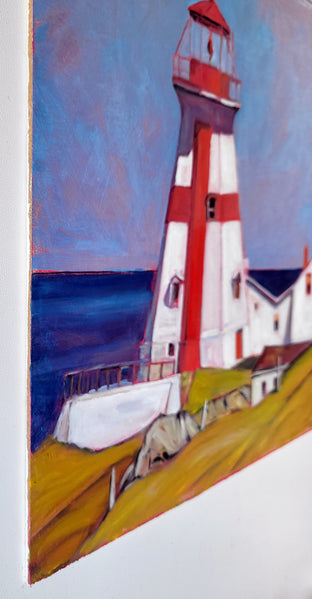 East Quoddy Lighthouse, Campobello Island by Doug Cosbie |  Side View of Artwork 
