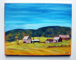 Fauquier County Farm, Virginia by Doug Cosbie |  Side View of Artwork 
