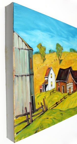 White Farmhouse, Berks County Pennsylvania by Doug Cosbie |  Side View of Artwork 