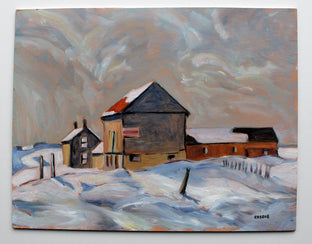Winter Light, St Lawrence County, New York by Doug Cosbie |  Side View of Artwork 