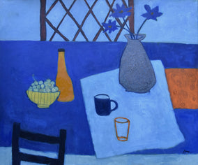 Original art for sale at UGallery.com | Blue Still Life by Feng Biddle | $1,700 | oil painting | 30' h x 36' w