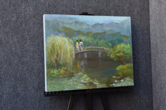 Original art for sale at UGallery.com | Conversation by Oksana Johnson | $1,025 | oil painting | 16' h x 20' w | thumbnail 3