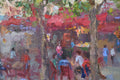 Original art for sale at UGallery.com | At the Street Cafe by Oksana Johnson | $700 | oil painting | 11' h x 14' w | thumbnail 4