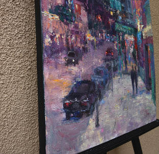 Out for an Evening Walk by Oksana Johnson |  Side View of Artwork 