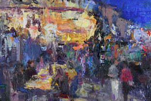 Evening on Montmartre by Oksana Johnson |   Closeup View of Artwork 