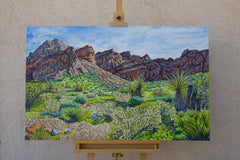 Original art for sale at UGallery.com | Highland Range by Crystal DiPietro | $3,675 | oil painting | 30' h x 48' w | thumbnail 3