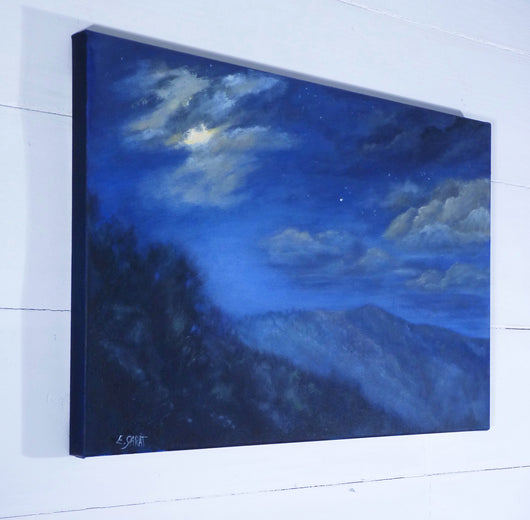 Quiet Breathes This Night by Elizabeth Garat |  Side View of Artwork