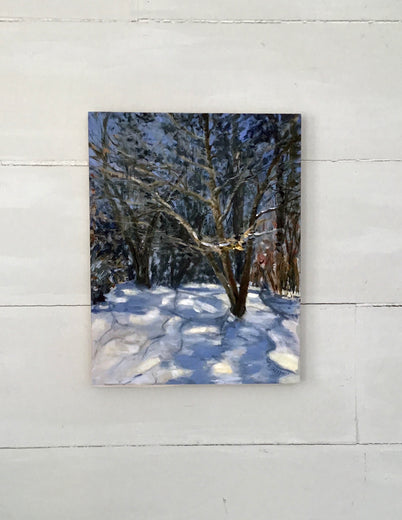 Winter Study, Light and Shadows by Elizabeth Garat |  Side View of Artwork