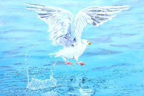 Original art for sale at UGallery.com | Off With a Splash III by Emil Morhardt | $1,925 | acrylic painting | 24' h x 36' w