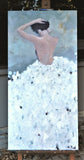 Original art for sale at UGallery.com | Evening Figure In White Dress by Mary Pratt | $2,525 | oil painting | 48' h x 24' w | thumbnail 4
