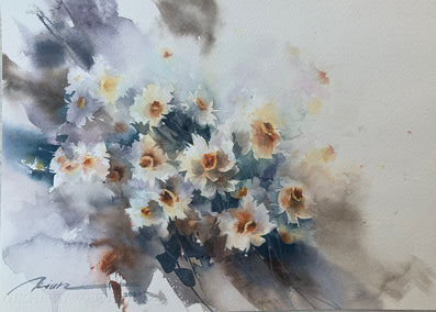 watercolor painting by Fatemeh Kian titled Stronger Together