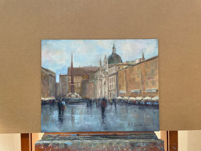 After the Rain (Piazza Navona) by Faye Vander Veer |  Context View of Artwork