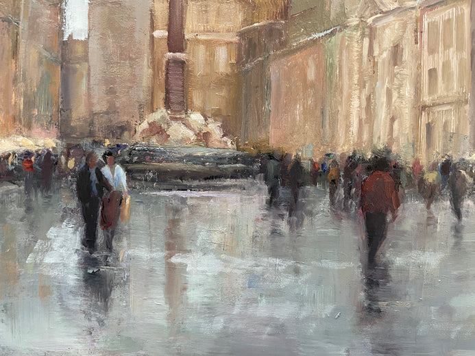 After the Rain (Piazza Navona) by Faye Vander Veer |   Closeup View of Artwork