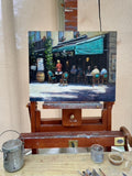 Original art for sale at UGallery.com | Shadows of Paris by Faye Vander Veer | $2,600 | oil painting | 16' h x 20' w | thumbnail 3