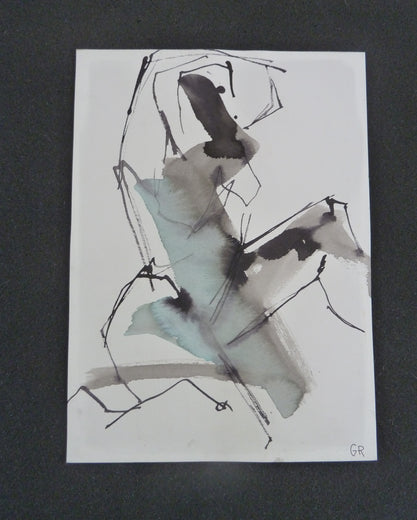 Gestural Ink Drawing #50 by Gail Ragains |  Context View of Artwork