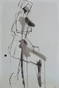 ink artwork by Gail Ragains titled Gestural Ink Drawing #55