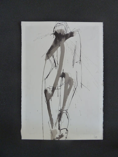 Gestural Ink Drawing #56 by Gail Ragains |  Context View of Artwork