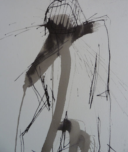 Gestural Ink Drawing #56 by Gail Ragains |   Closeup View of Artwork