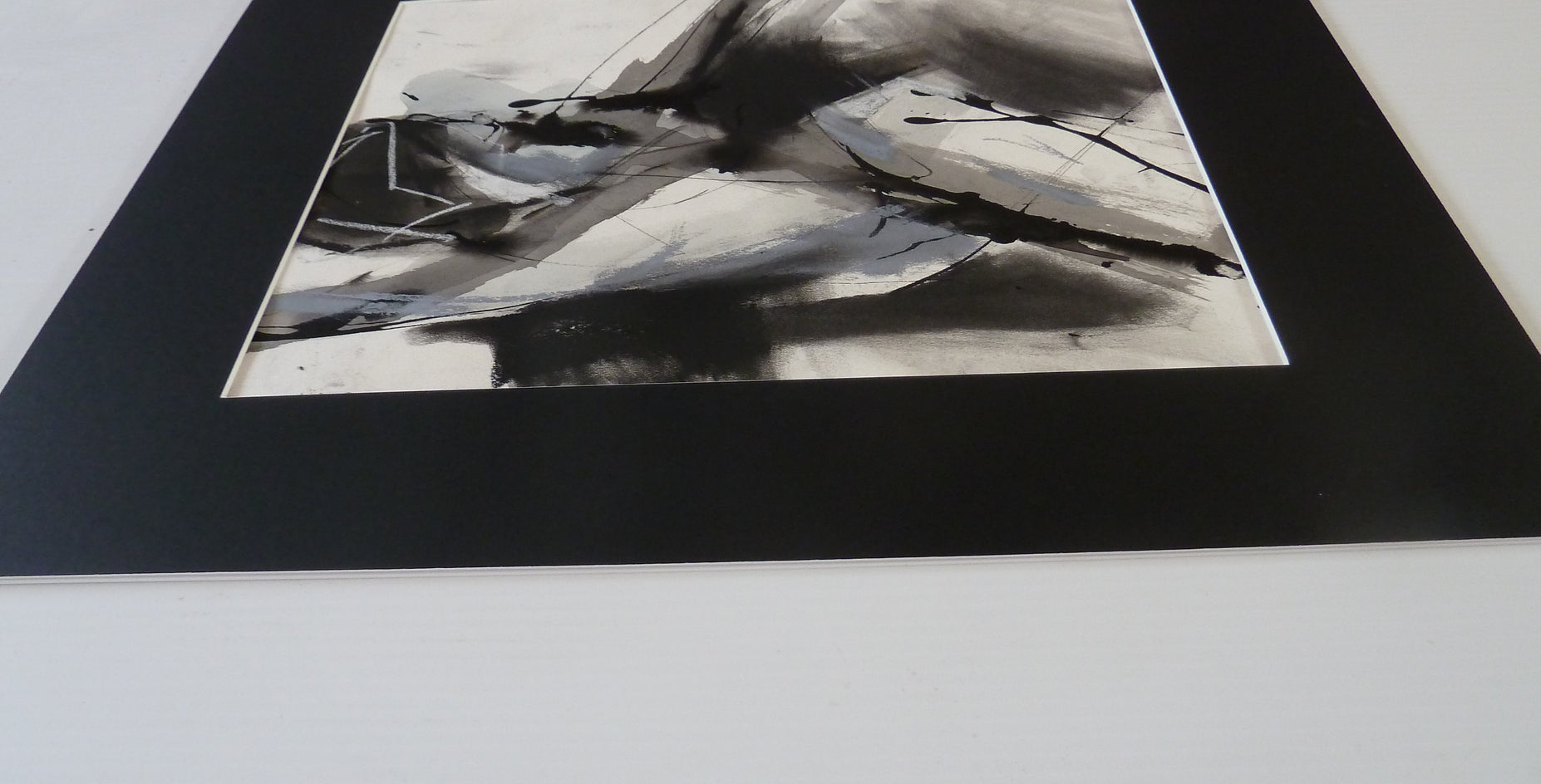 Gestural Ink Drawing #5 by Gail Ragains |  Side View of Artwork