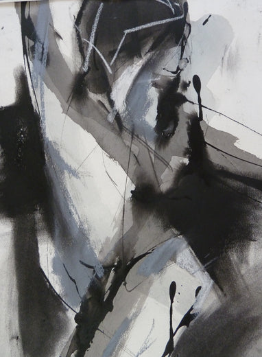 Gestural Ink Drawing #5 by Gail Ragains |   Closeup View of Artwork